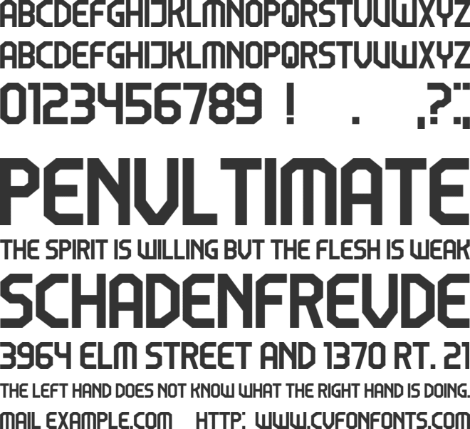 Never Ending font preview