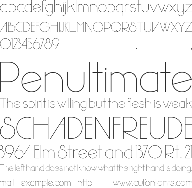 Moressans font preview