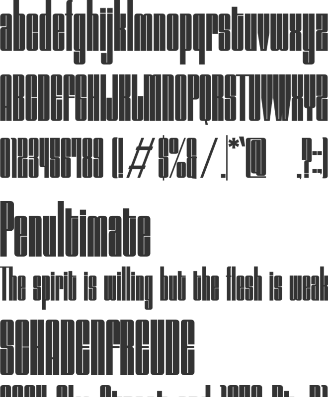 TL Senior font preview