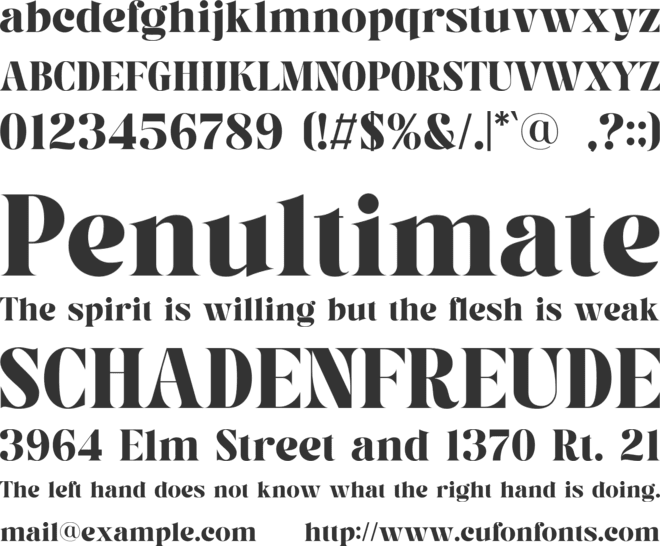 Versyla font preview