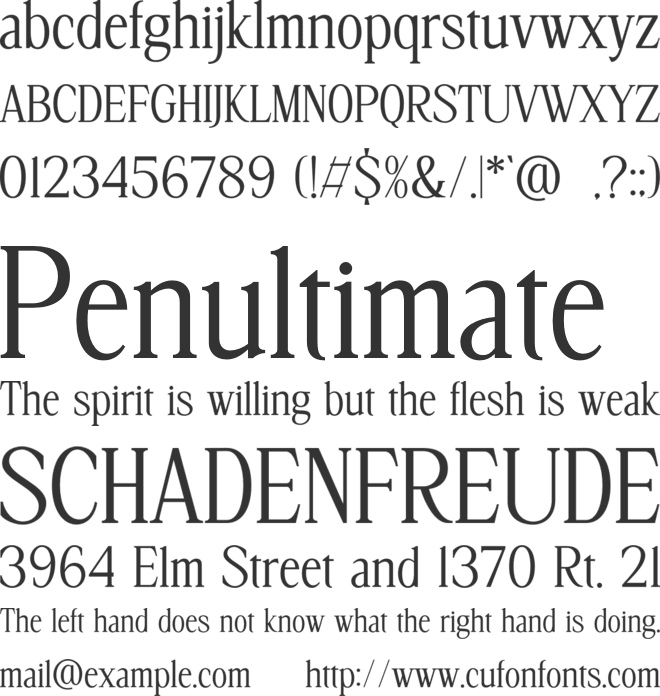 Seigneur font preview