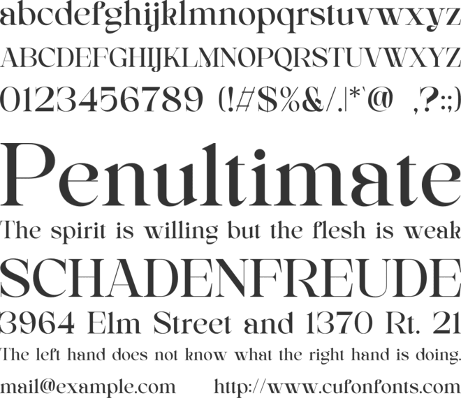 Milaness font preview