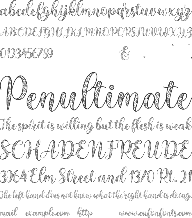 Sherika font preview
