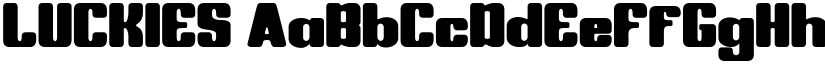 LUCKIES font