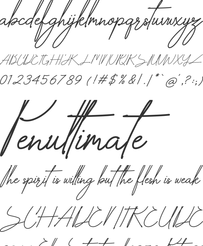 The Wallstreet font preview