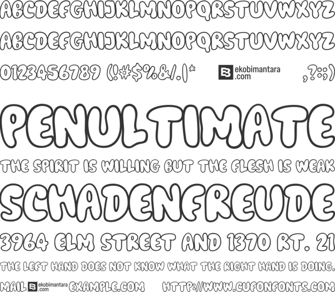 Billy Bounce font preview