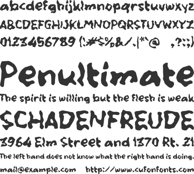 Vasopha font preview