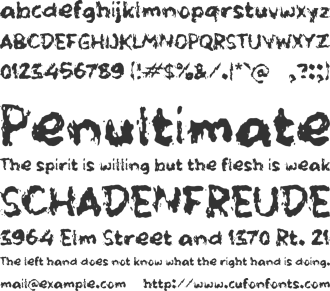 Vapalin font preview