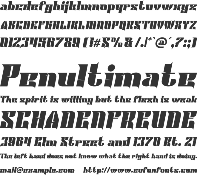 Aimflash font preview