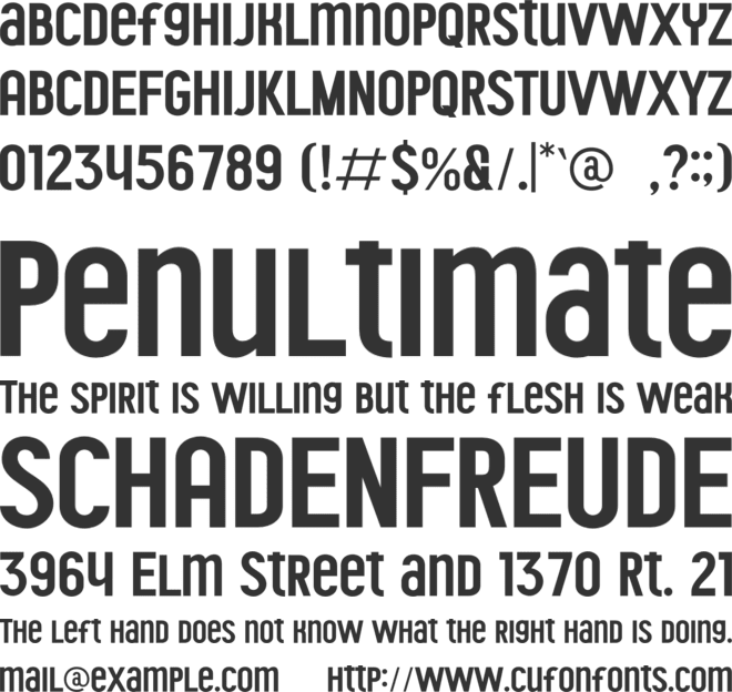 Panther font preview