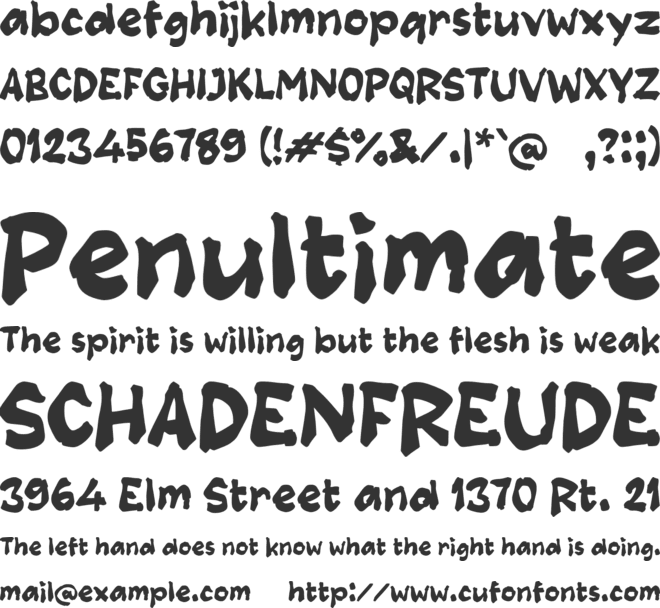 Vabrisy font preview