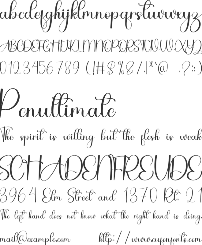 Austin Handmade font preview