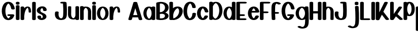 Girls Junior font