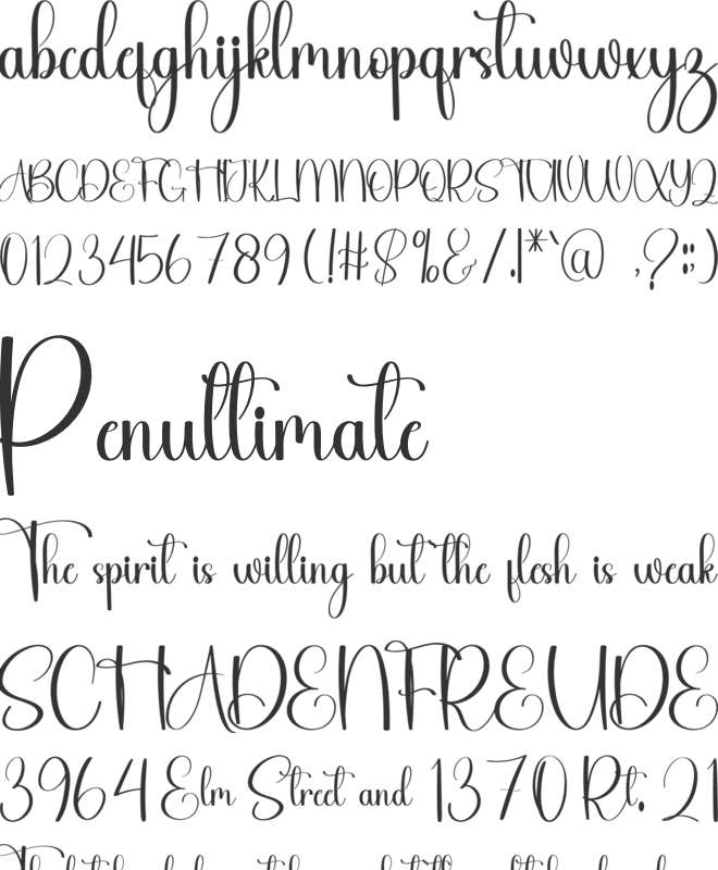 House Daddy font preview