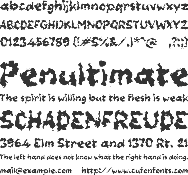 Vabawato font preview