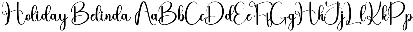 Holiday Belinda font