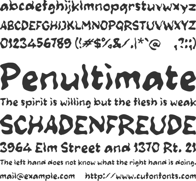 Vabatrim font preview