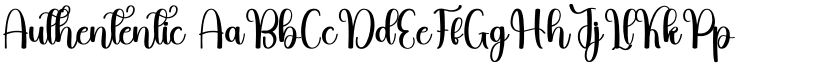 Authententic font