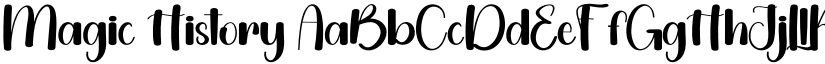 Magic History font