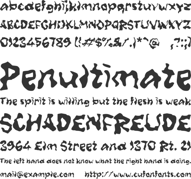 Vabidank font preview