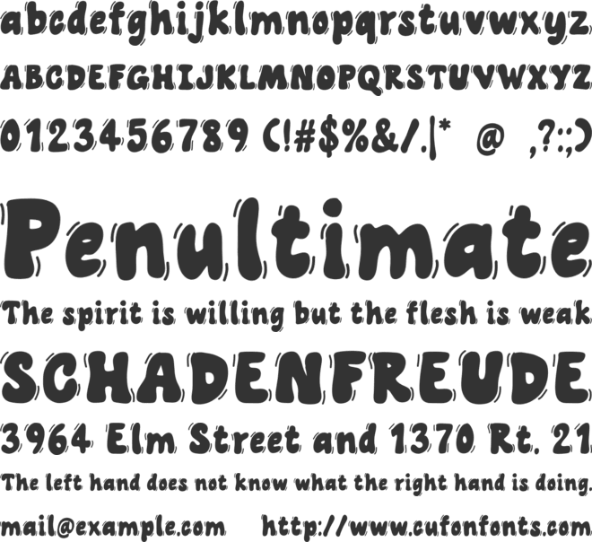 Shake Alone font preview