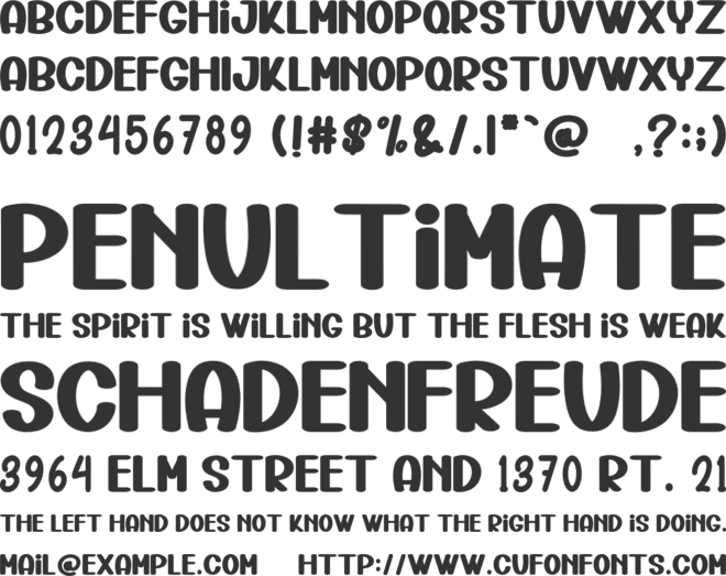 Singing font preview