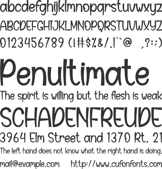 Playful Santa font preview