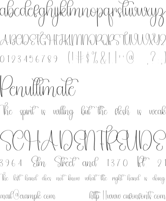 Beauty Sunrise font preview