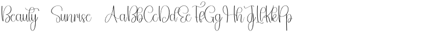 Beauty Sunrise font