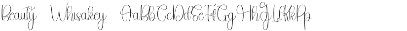 Beauty Whisakey font