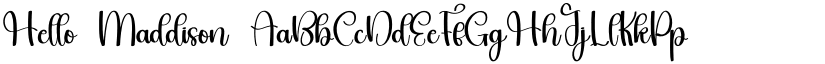 Hello Maddison font