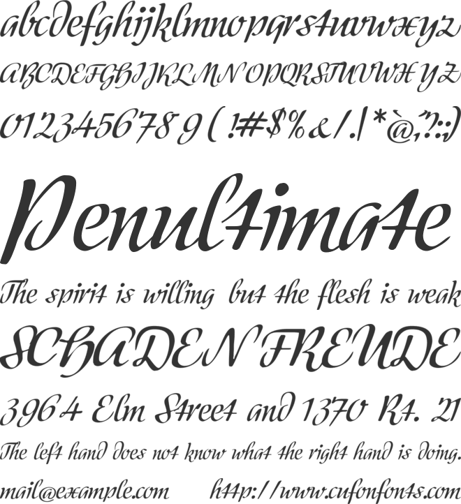 Modeschrift font preview