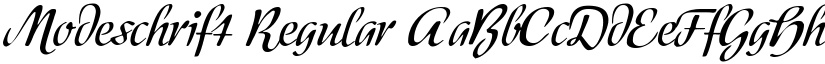 Modeschrift Regular font