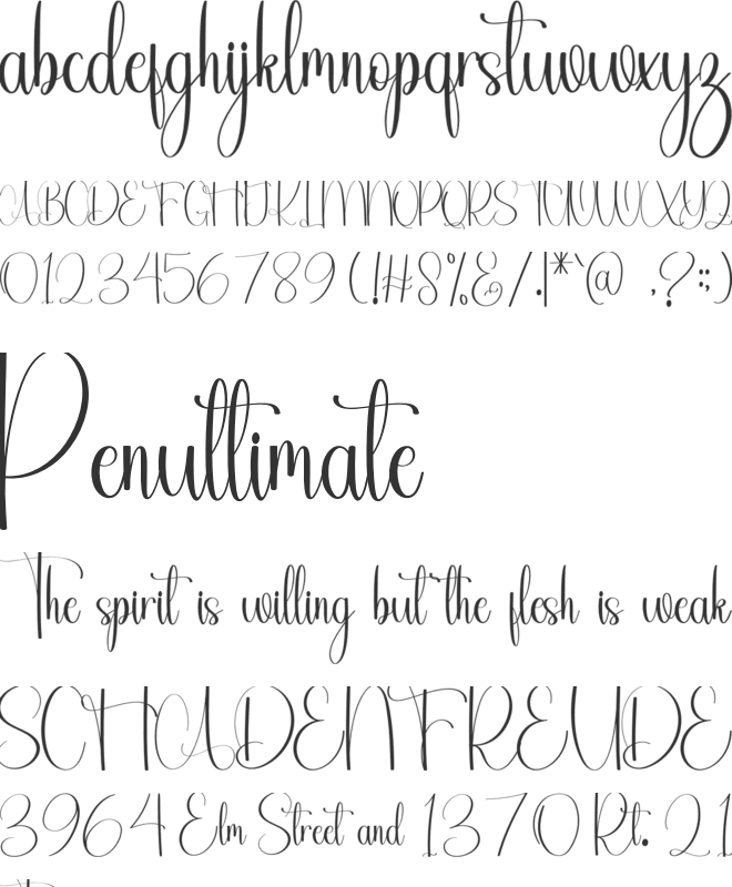 Spooking font preview