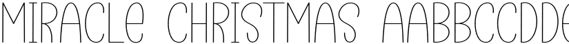 Miracle Christmas font