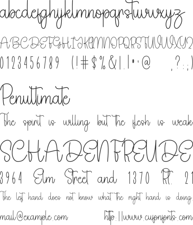 Monday Giovany font preview