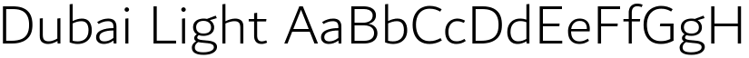 Dubai Light font