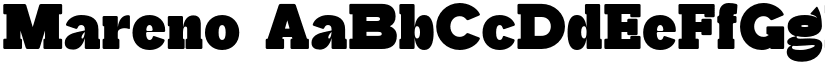 Mareno font