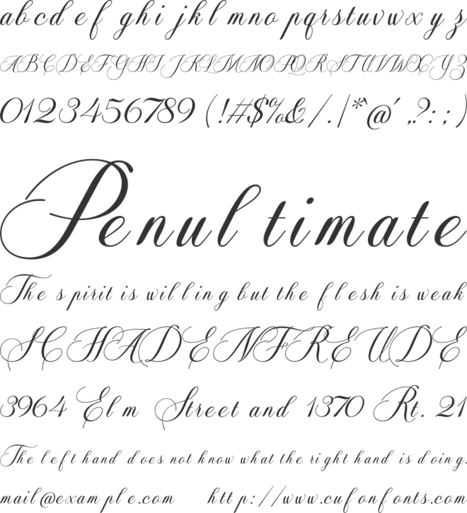 Soralize font preview