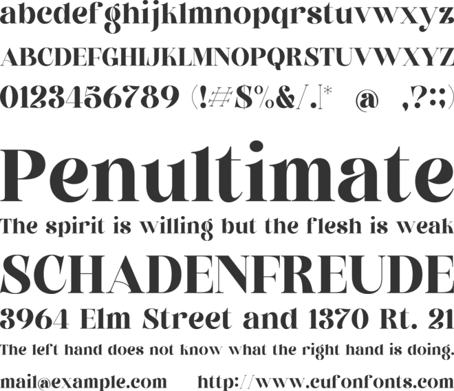 Andaluz font preview