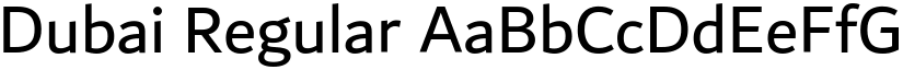 Dubai Regular font