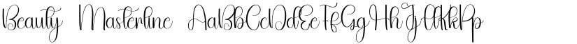 Beauty Masterline font