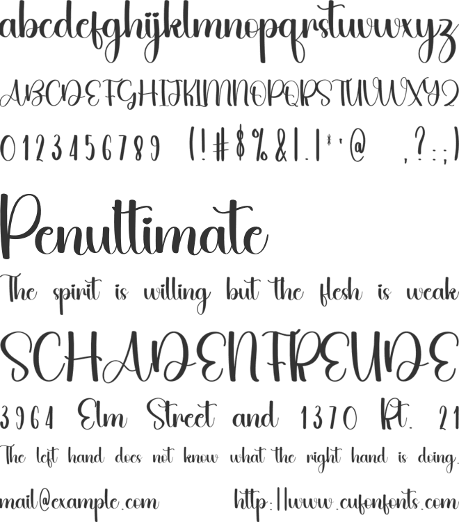 Simple Autography font preview