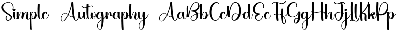 Simple Autography font