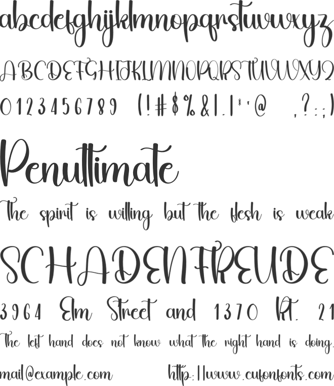 Cheerful Birthday font preview