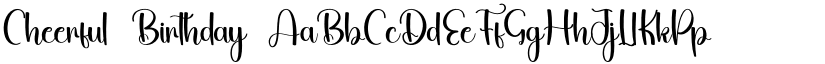 Cheerful Birthday font