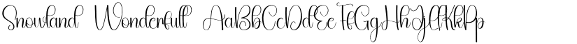 Snowland Wonderfull font