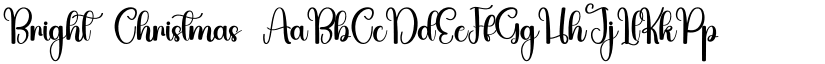 Bright Christmas font
