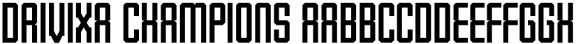 Drivixa Champions font