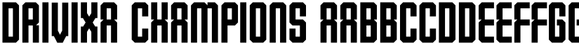 Drivixa Champions font
